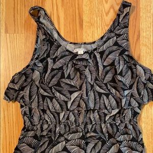 Palm print maxi dress